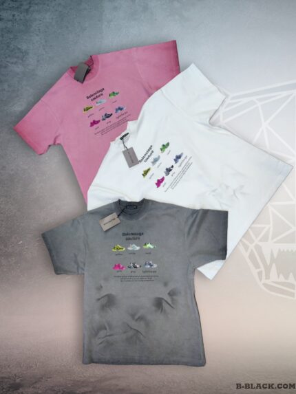 T-shirt balanciaga track délavé